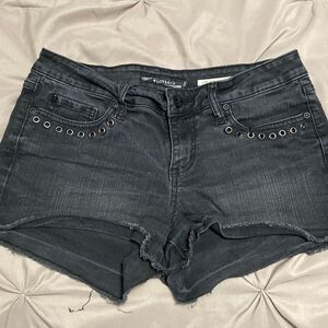 Black lovesick low rise shorts